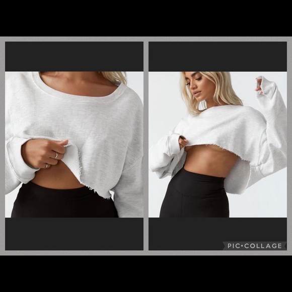 EUC🤍JOAH BROWN🤍RARE DISCONTINUED CROPPED SWEATSHIRT - Picture 3 of 16